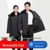 Autumn & Winter Windproof Waterproof Multi-functional Security Guard Coat with Cotton Insulation