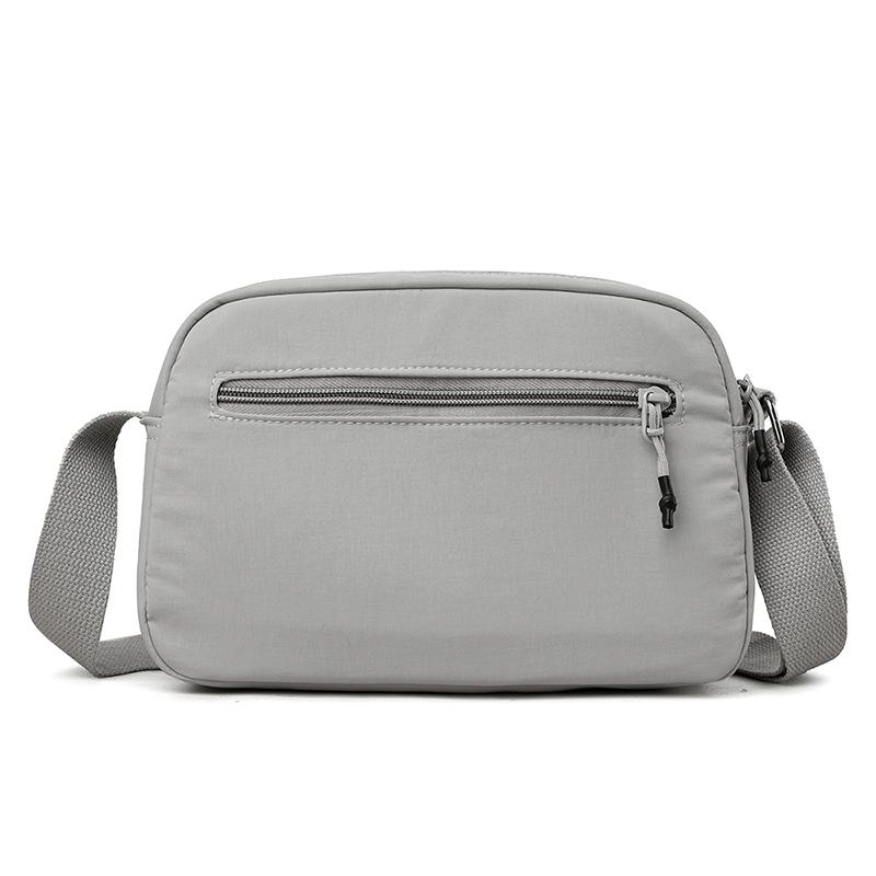 Women Small Capacity Tote Bag Waterproof Nylon Multi-Compartment Shoulder Bag Office Commute Crossbody Purse with Soft Fabric
