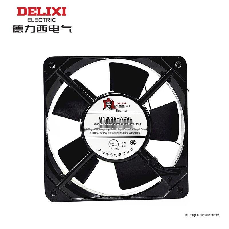 Delixi Electric 120x120x38mm Plastic Blade Axial Fan 220VAC