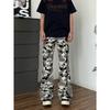 Men'S Denim, American Retro Washed Distressed Multi Pocket Workwear Jeans, Men'S And Women'S Loose Straight Leg Casual Pants, Trendy