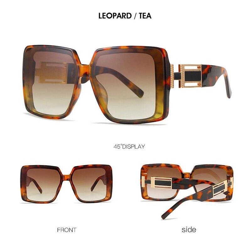 

Новые роскошные мужские солнцезащитные очки большого размера, брендовые дизайнерские солнцезащитные очки для женщин, модные квадратные солнцезащитные очки с градиентом