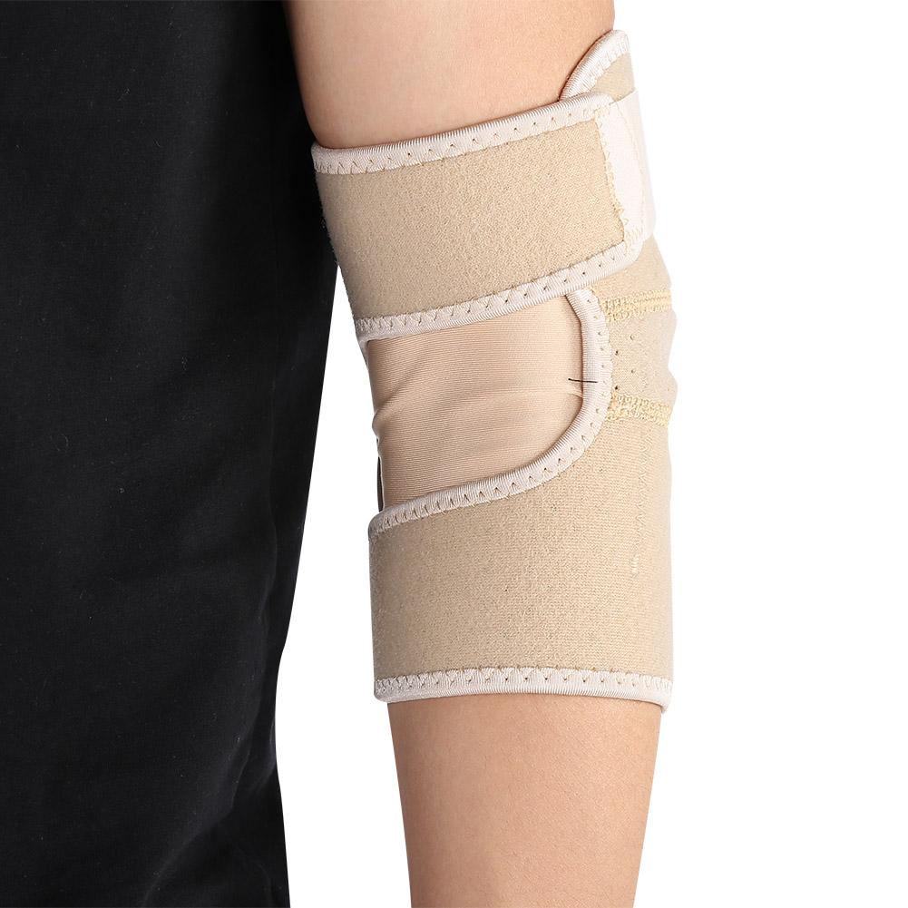 Outdoor Sports Elbow Support Brace Protector Pad Guard Strap Adults for Tennis Badminton Black