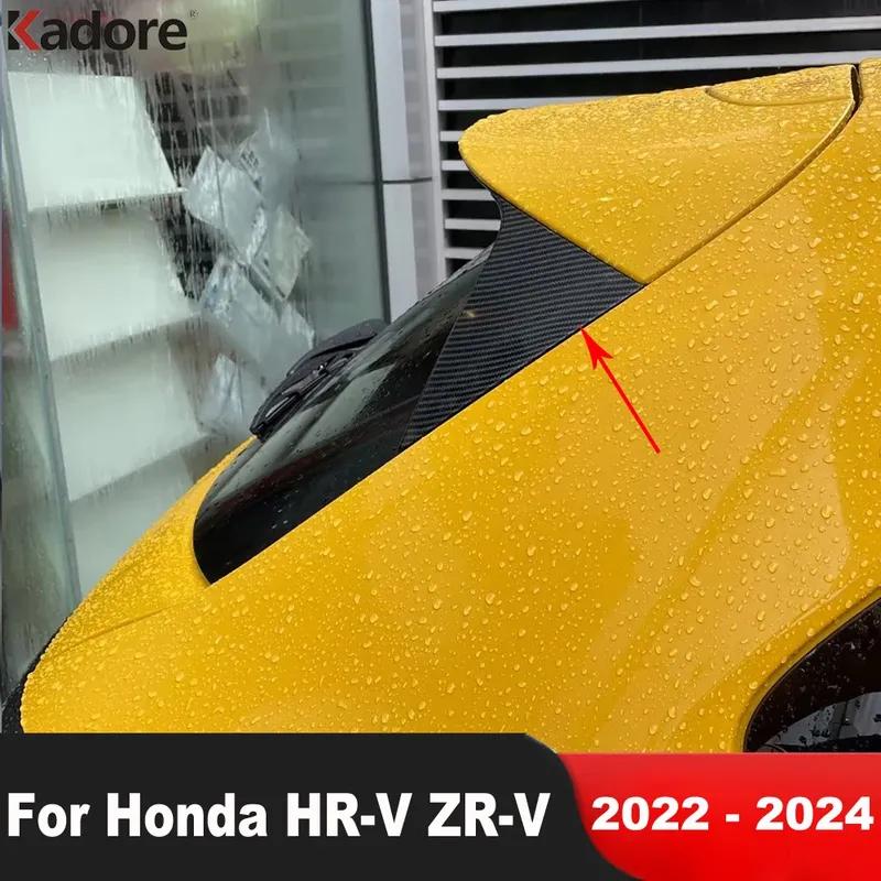 For Honda HR-V 2024 ZR-V 2024 Carbon Fiber Car Accessories Rear Widnow Cover Trim Window Side Wing Spoiler Trims