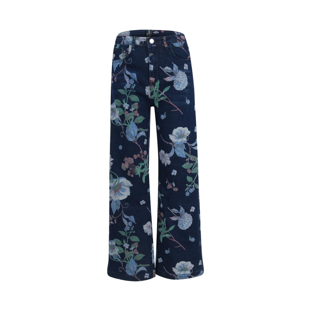 Damen Denim Klassisch Vielseitig Hohe Taille Modische Hose