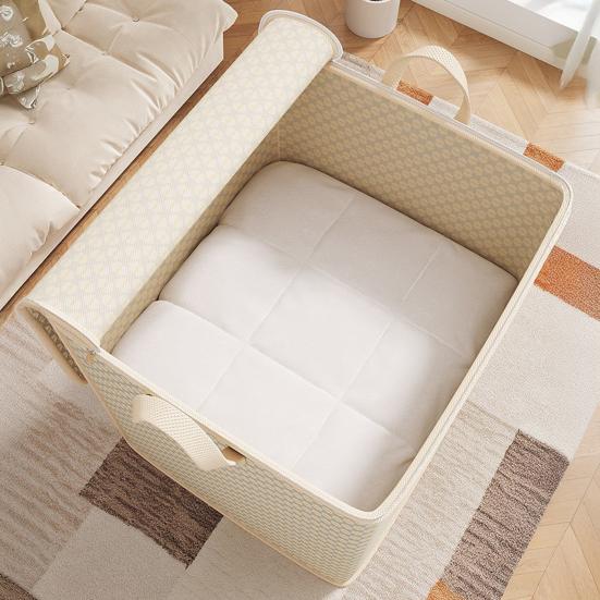Clothes Storage Bag Closet Organizer with Reinforced Handle Large Capacity Foldable Design Comforter Blanket Storage Container