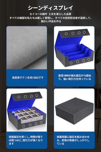 HG CHASING TRIBE Deck Case, Trading Card Case, PU Leather, Holds 2400 Cards, Large Capacity, Sleeve Compatible, Trading Card Case (Black, Red, Holds 2