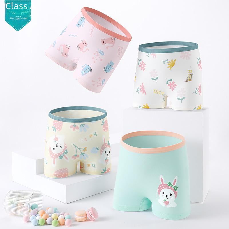 Boxershorts aus reiner Baumwolle für Mädchen – weiches und bequemes 4-Ecken-Design für Kinder und Kleinkinder