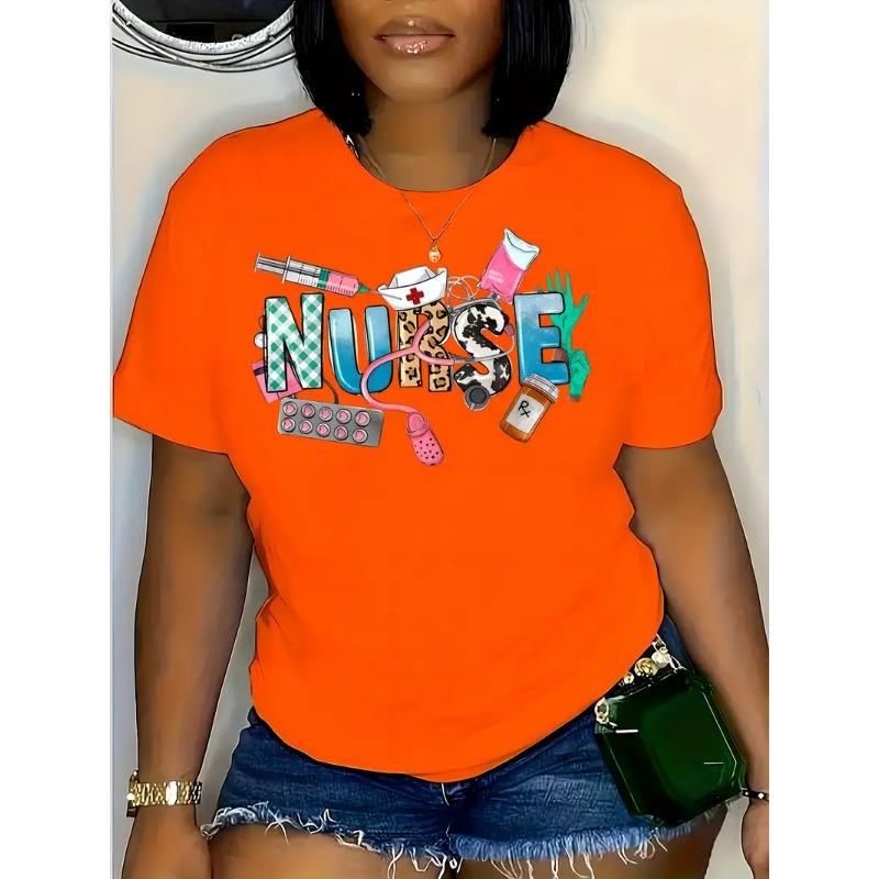 

Весна-лето Письмо 3D Печать Нишевый Дизайн Короткие Рукава Футболка Женская Повседневная Свободные Топы Плюс Размер 6XL