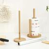 Durable Wooden Paper Towel Holder Anti-Skid Paper Storage Shelf  Bathroom