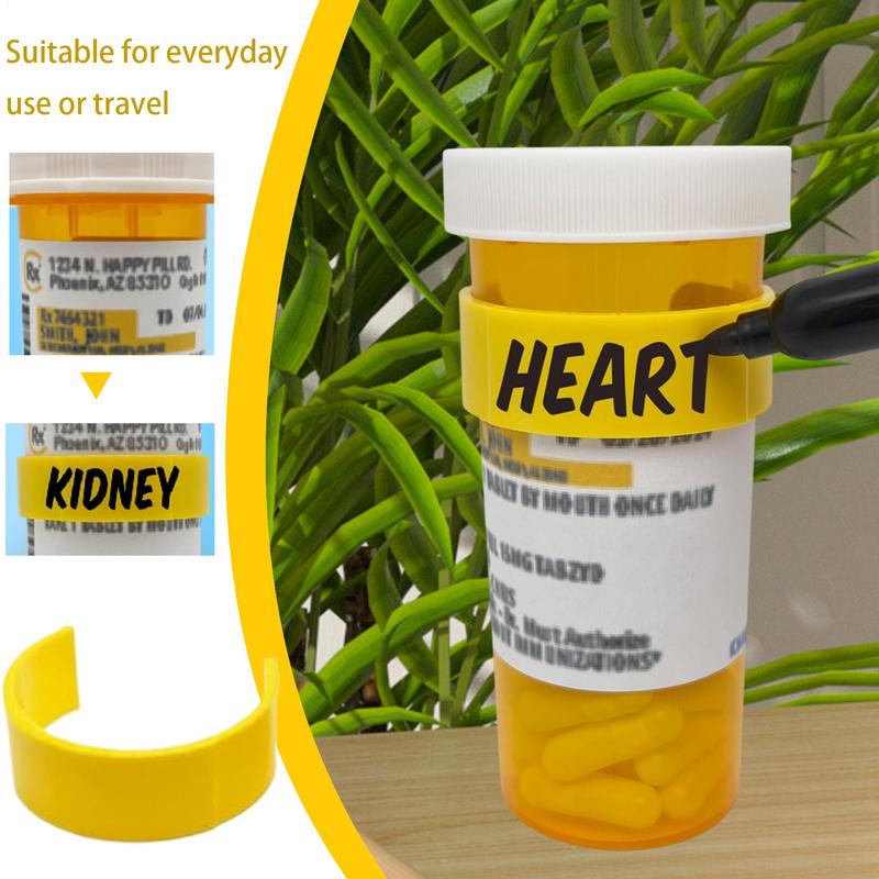 

18Pcs/set Pill Bottle Label Clip Set With Marker Pen Easy Medication Identification Mark Clips For Pill Medicine United States