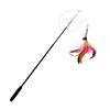 Four-Section Telescopic Cat Rod - Extendable Cat Funny Cat Stick Steel Wire Long Pole Feather Cute Self-Pleasure Relief Pet Toy