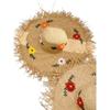 French raffia flower straw hat women's summer beach seaside woven large brim sun hat sunshade sun protection hat