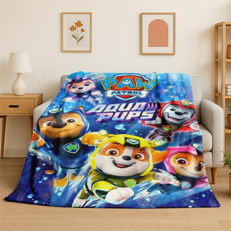 

Cartoon PPatrol Cute Dog Flannel Blanket Soft Warm Throw Blanket for Bedroom Living Room Bed Travel Camping Picnic Gift kids 75x100cm (30x40inch)