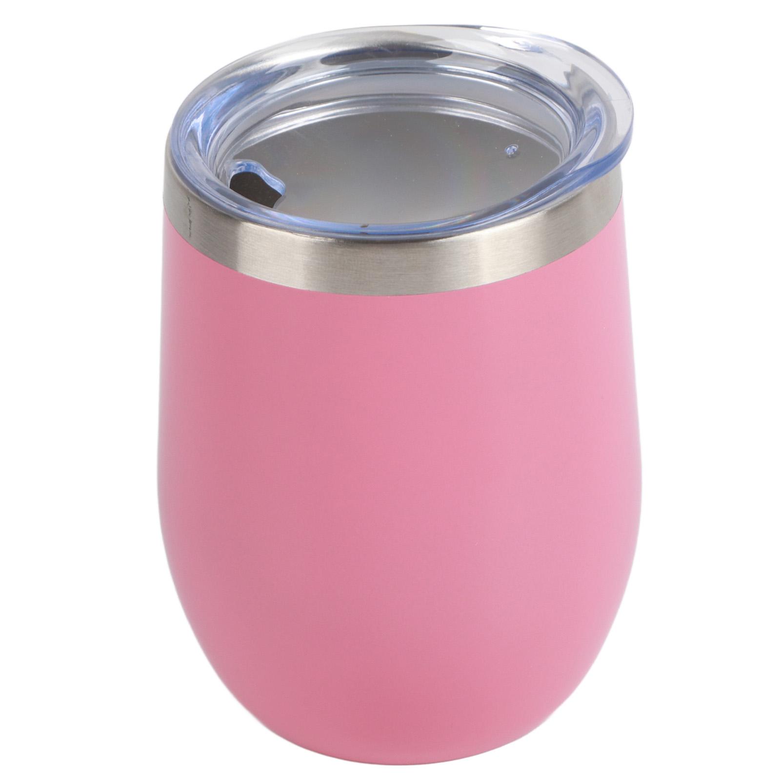 

12oz 304 Stainless Steel Eggshell Cup U Shape Insulation Wine Cup Big Belly Eggshell Cup Pink 12oz розовый