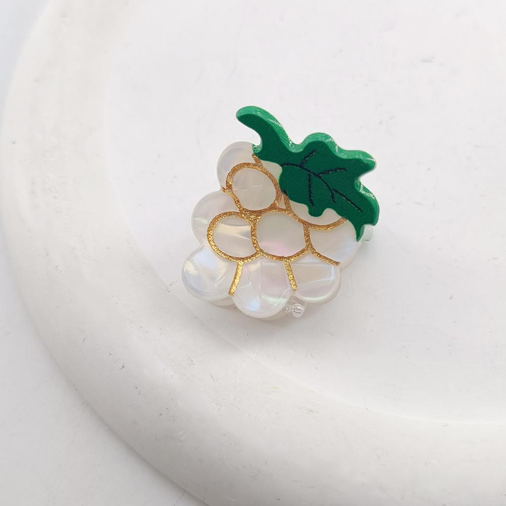 Cartoon Fruit Acetate Hairpin Cute Little Grab Strawberry Lemon Cherry Grape Bangs Broken Hairpin Top Clip Hair Accessories