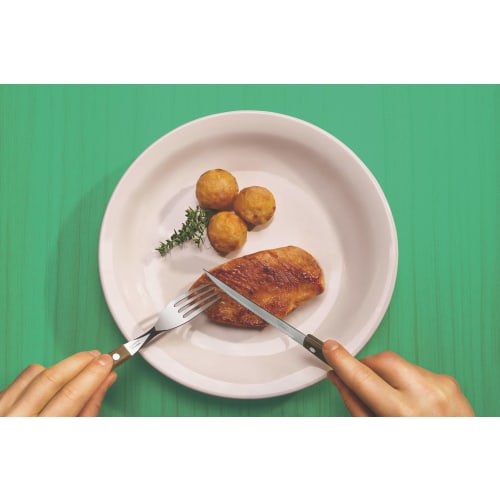 Tramontina Traditional Wooden Handle Table Fork, 19cm, Lightweight, Natural Wood, Made In Brazil, 22202/400 TRAMONTINA