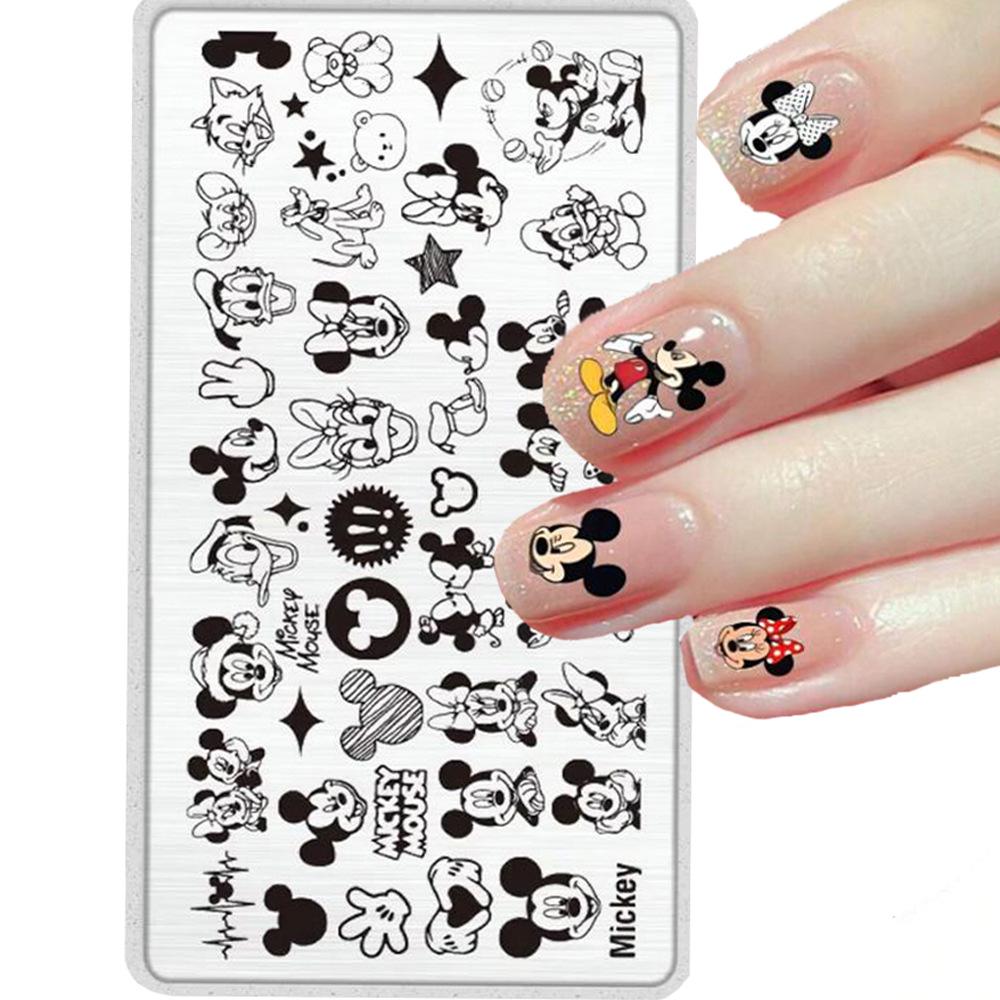 KT Cat & Mickey Mouse Anime Nail Art Stamping Plate for Beginners