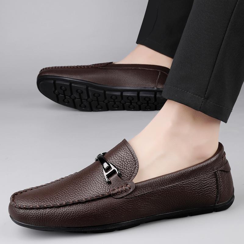 Fashion High Quality Men's Comfortable and Non Slip Casual Business Loafers for Spring New Men Fashionable Breathable Outdoor Bean Shoes