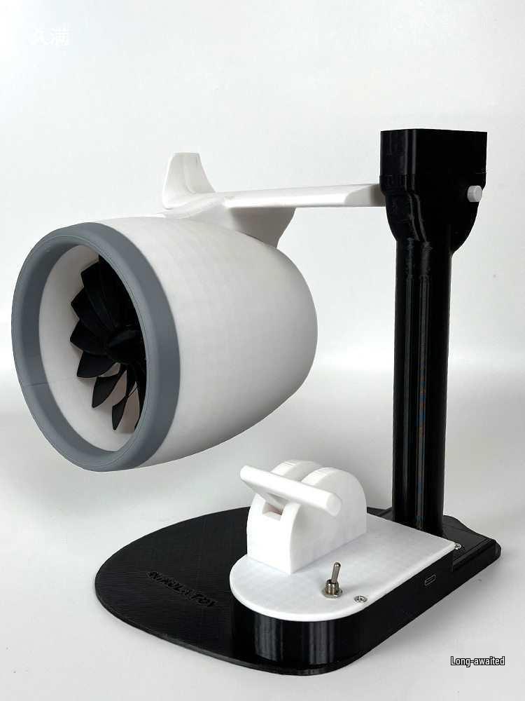 New Creative Desktop Turbine Airplane Engine Fan with LED