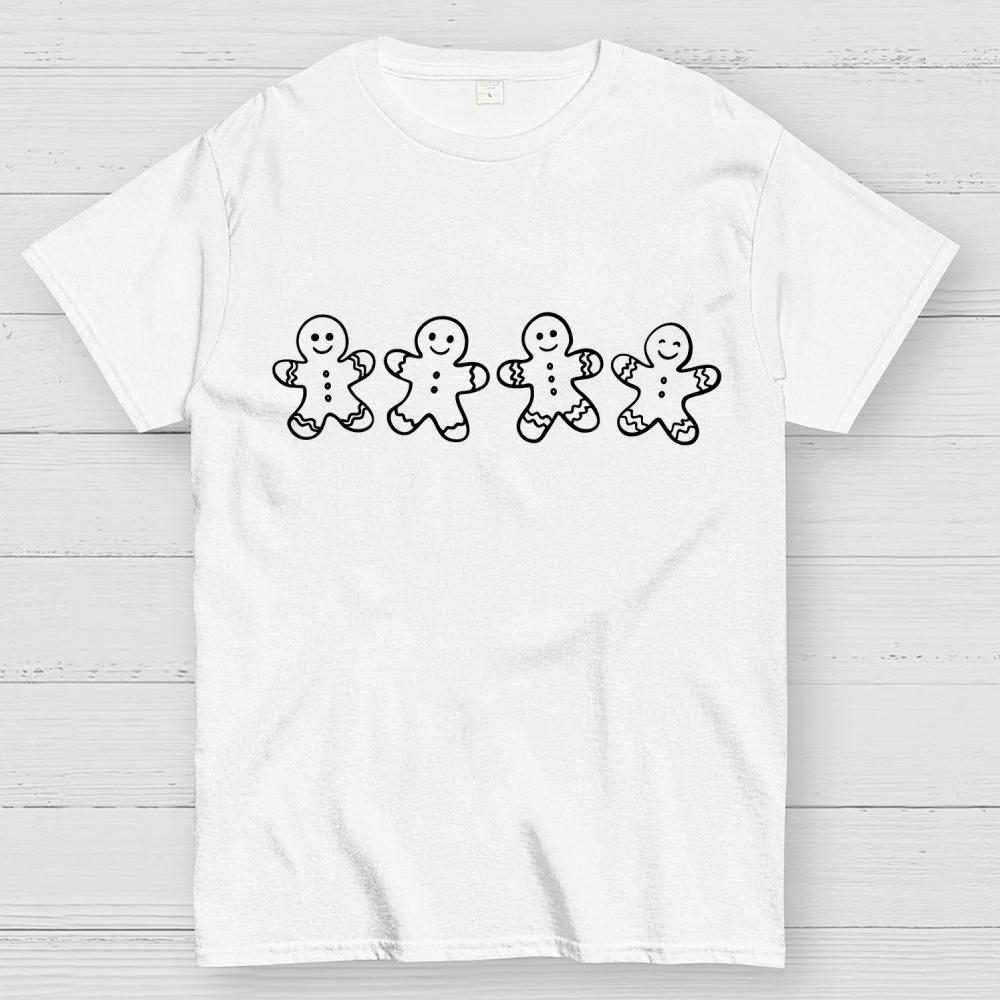 Christmas Gingerbread Cookies Cotton Summer Casual Cool Loose T-Shirt