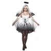 Halloween Adult Black and White Fallen Angel Costume Vampire Demon Party Masquerade Female Performance Costume