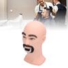 Mannequin Head with Beard Ergonomic Resin PVC Lifelike Beard Trimming Training Head for Practice Cutting O Shaped Beard