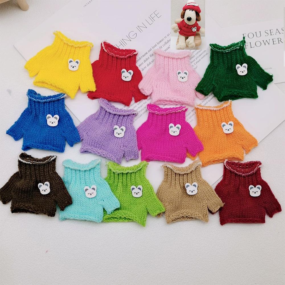 

For 14CM Cotton Doll Rompers Cartoon Wallace and Gromit Plush Doll Replacement Outfit Playing House Accessories Mini Clothes червоний