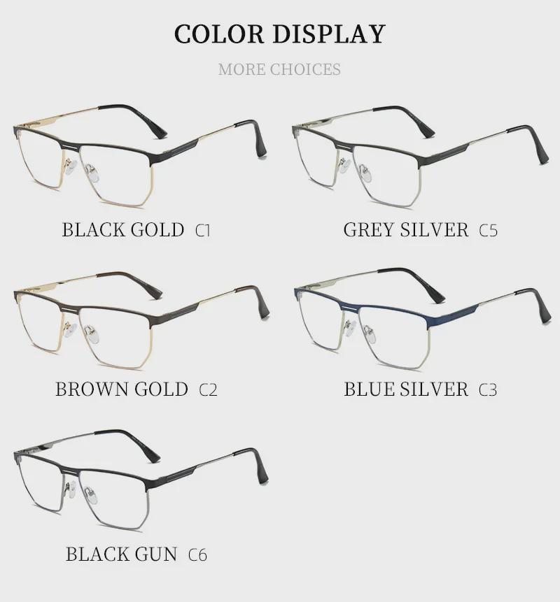 Ochelari de vedere clasici cu ramă semi-ramă pentru bărbați - Seria Business Elite, compatibili cu diplomele