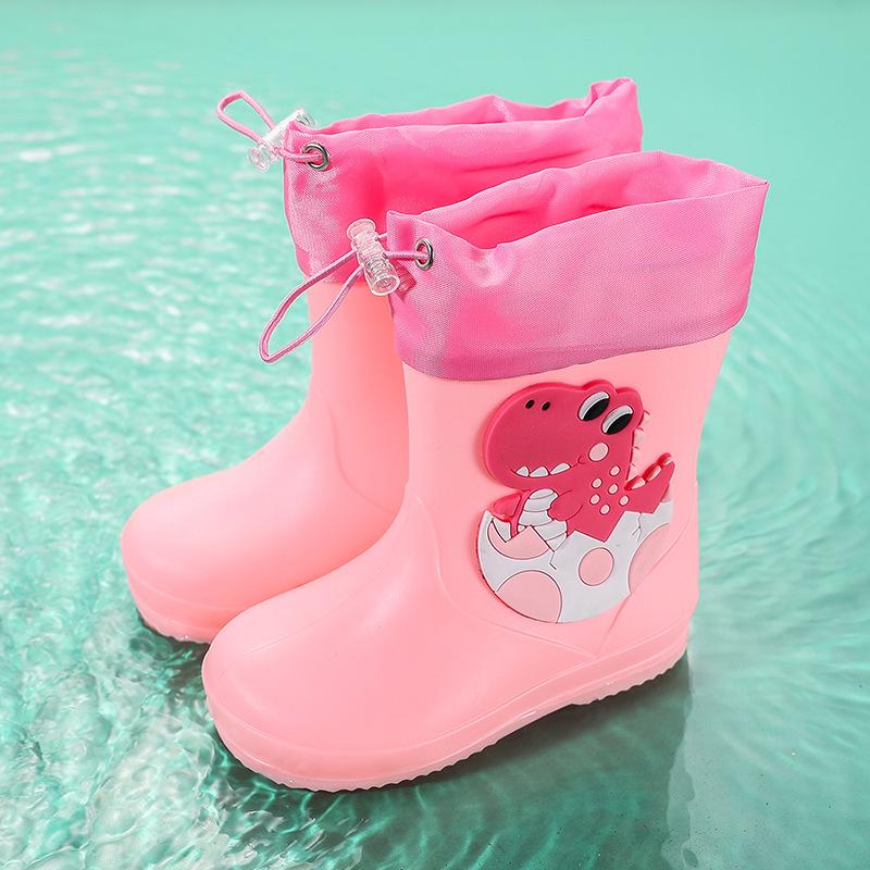 Cartoon Waterproof Unisex Toddler Rain Boots - Short Rubber Boots for Kids
