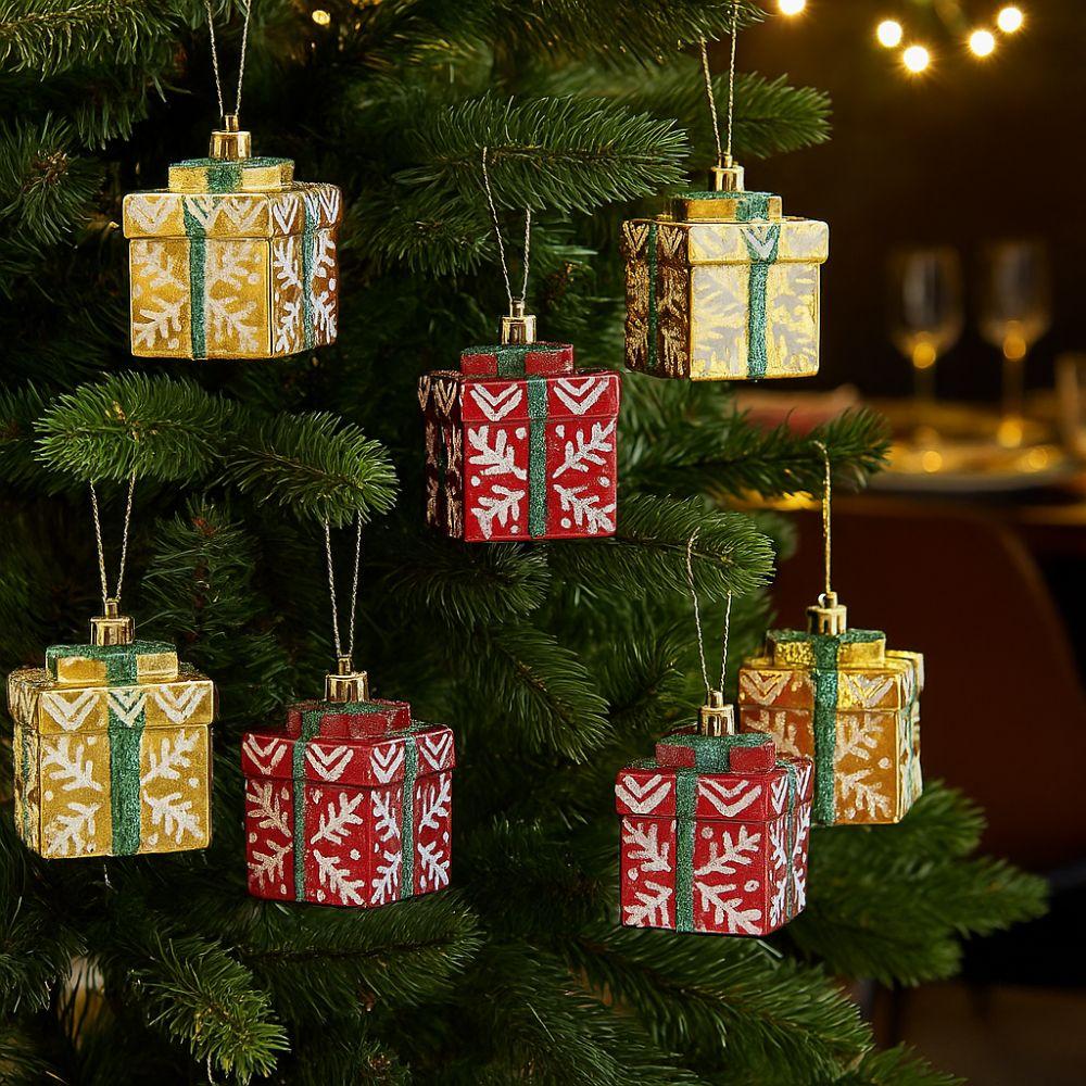 Colorful Merry Christmas Decor Mini Xmas Decorative Pendant  Shopping Mall