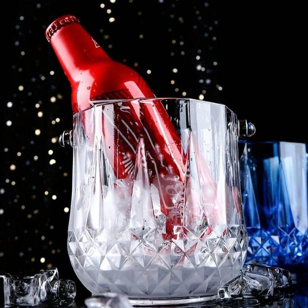 Acrylic Wine Chilling Bucket Transparent Beverage Chilling Tub Champagne Ice Bucket Summer
