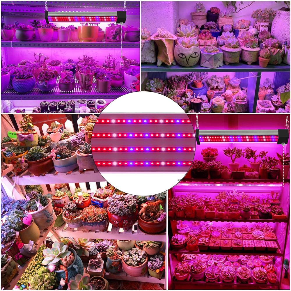 Verbindbare LED Pflanzenwachstumslampe Vollspektrum Hydroponische Wachstumslampe mit Zugschalter Indoor Veg Blüte Phytolampe Panel