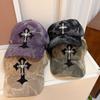 Fashionable Decoration Cross Dyeing Pattern Women Summer Casual Cap Baseball