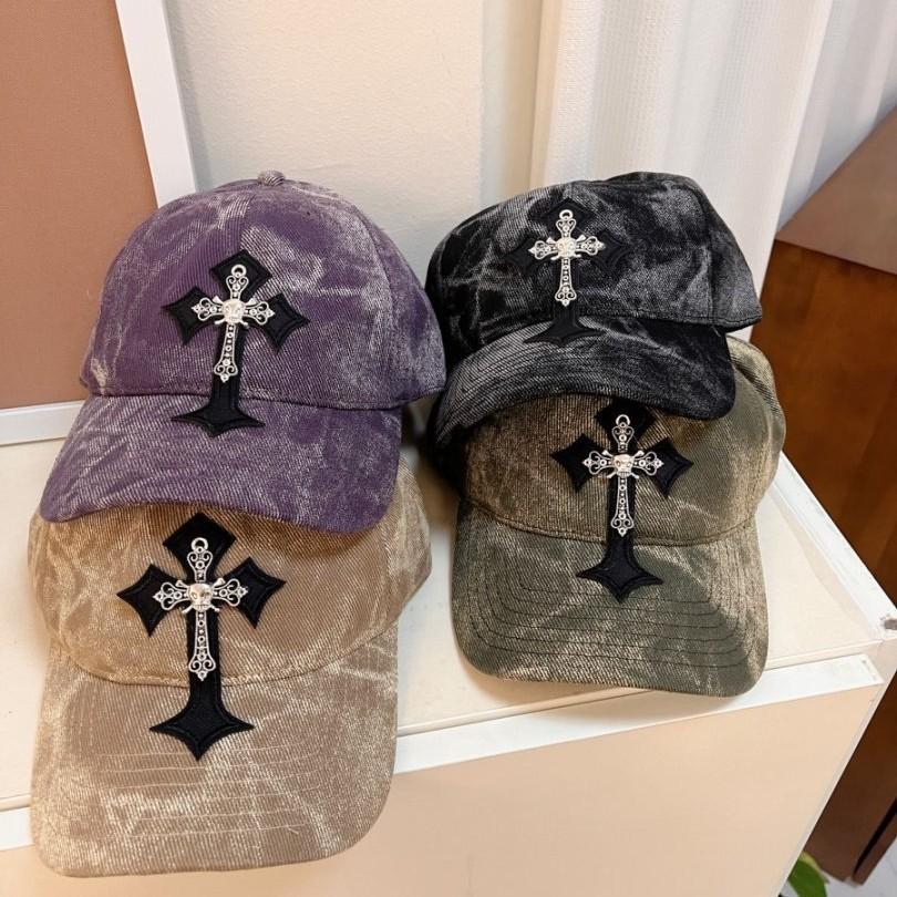 Fashionable Decoration Cross Dyeing Pattern Women Summer Casual Cap Baseball