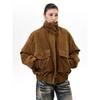 Kisko Winter American-Style Mountain Carving Suede Warm Stand-Up Collar Cotton Jacket for Men and Women, High-End Loose Casual Trendy Coat
