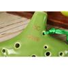 TNG Ocarina, 12-Hole Soprano Ocarina in C Key, Green, Premium Single SC (with Strap), Glazed Finish, for Wind Instruments