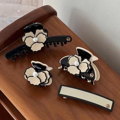 Acetat Haarspange Blume Kamelienform Haarspangen für Mädchen und Frauen Haarschmuck