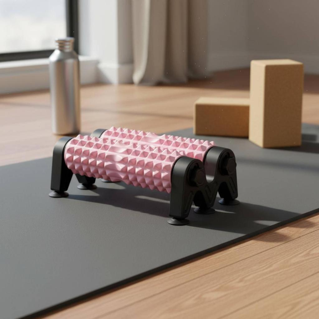 Massage Foam Roller Twin Row Anti Wobble Base Gym for Daily Stretching