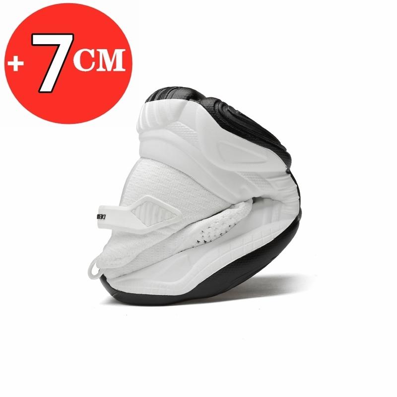 Fashion Summer Breathable Sneakers Men Elevator Shoes Height Increase Shoes For Men Casual Insole 7cm Sport Shoes Man Shoes Taller Shoes