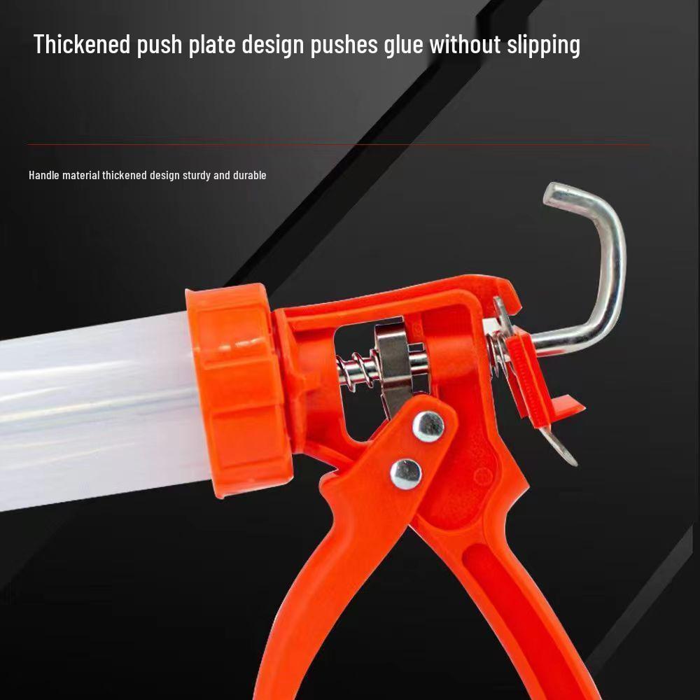 Manual Labor-Saving Thickened Plastic Caulking Gun for Adhesive and Sealant Application