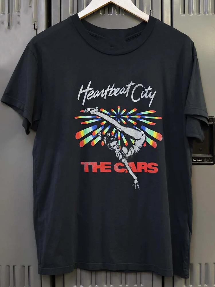 The Cars Band Heartbeat City Heavy Cotton Black Shirt All Size For Men UR256 Unisex T-Shirt XXXXL