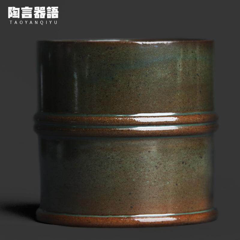 

100ml Mountain Mist Green Bamboo Knot Teacup Antique Tea Bowl Jug Tea-tasting Smelling Cup Chazhan Master Cup Teaware Items Gift As Your Choose