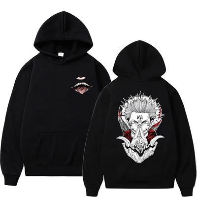New Ryomen Sukuna Print Sweatshirt Women's Men's Casual Top Harajuku Fashion Hooded Sweatshirt Long Sleeve Pullover