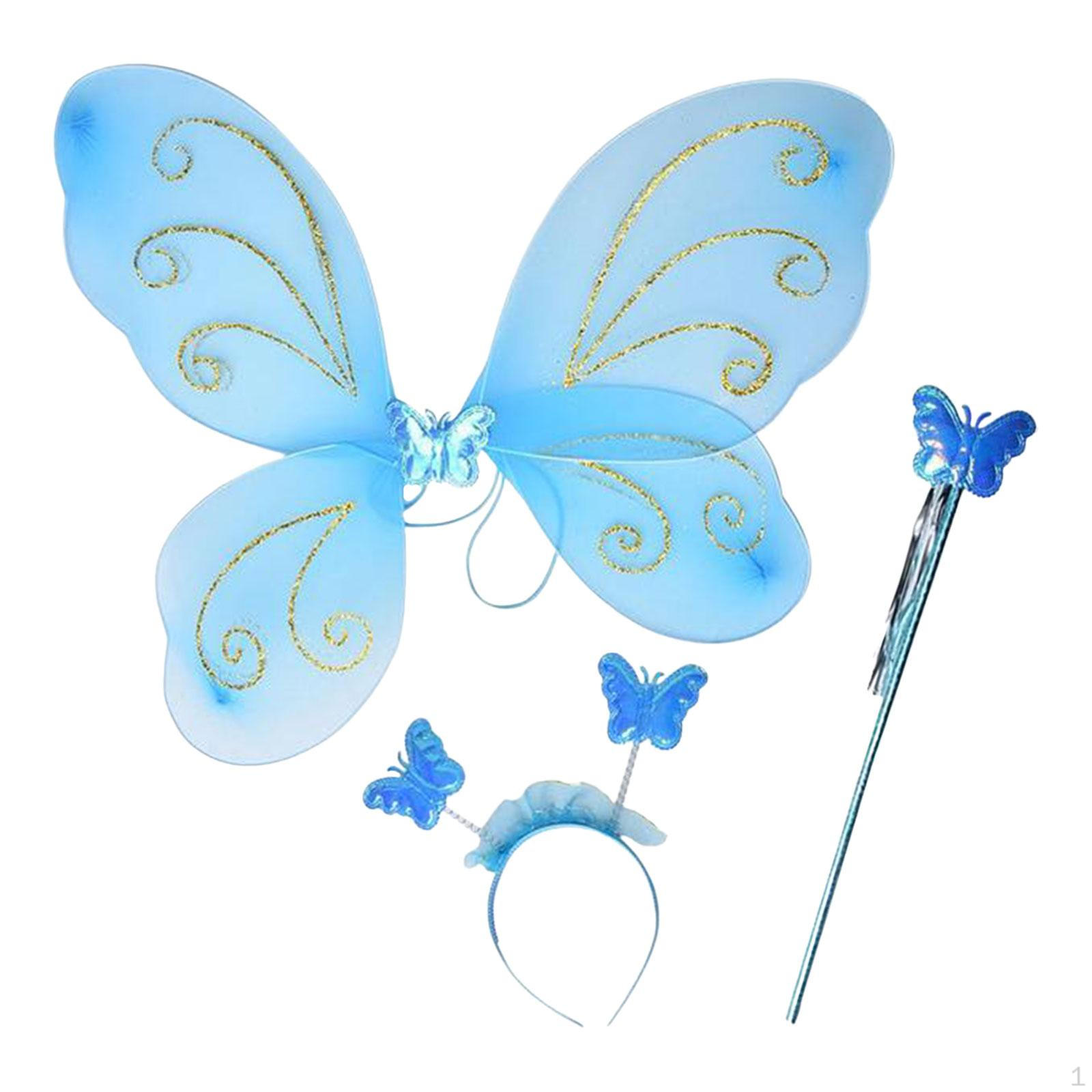 

Детский костюм феи, костюм бабочки для девочек, повязка на голову с крыльями, детский костюм эльфа