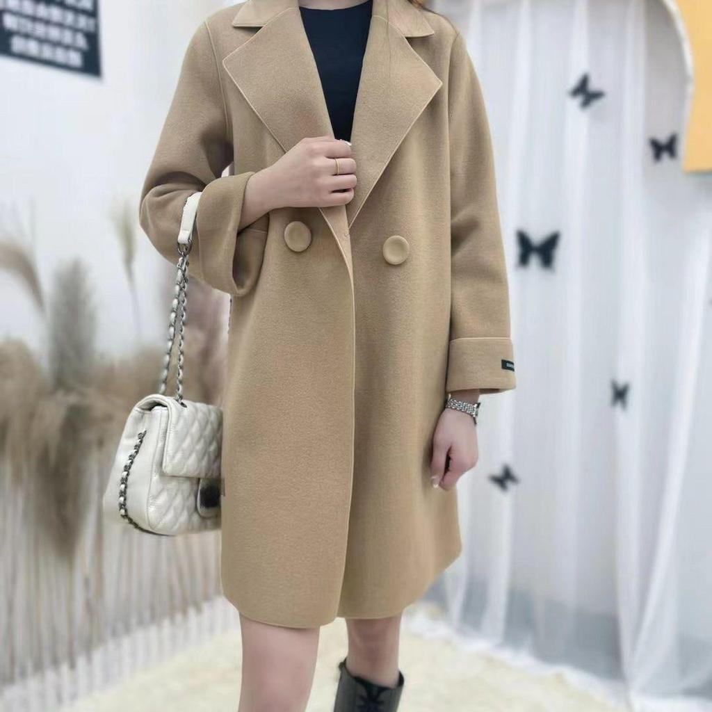 2025 Women's Slim Fit Double-Sided Wool Mid-Length Coat