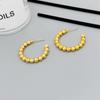Premium Temperament Earrings, Circles, Trendy Lines, Double C Stud Earrings, Premium Feeling