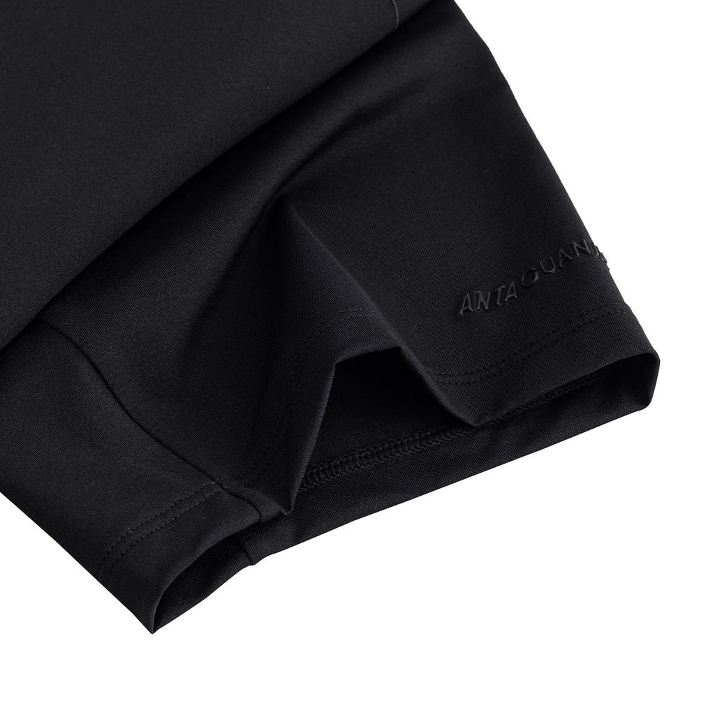 Anta Champion Breathable Mens Short Sleeve Polo Shirt Men Polo Shirts Basic-Black 152620157-2