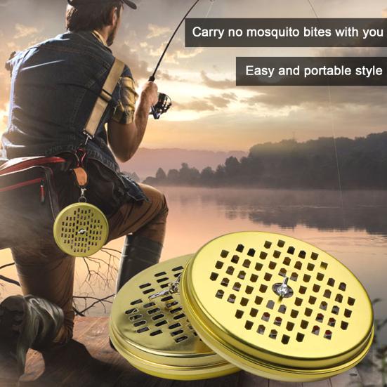1/2/3Pcs Mosquito Coil Holders with Lid Hollow Design Heat-Resistant Outdoor Camping Fishing Mosquito Coil Incense Burner Case