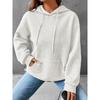 Autumn Winter Women's New Round Neck Long-sleeved Sweatshirt Solid Color Top
