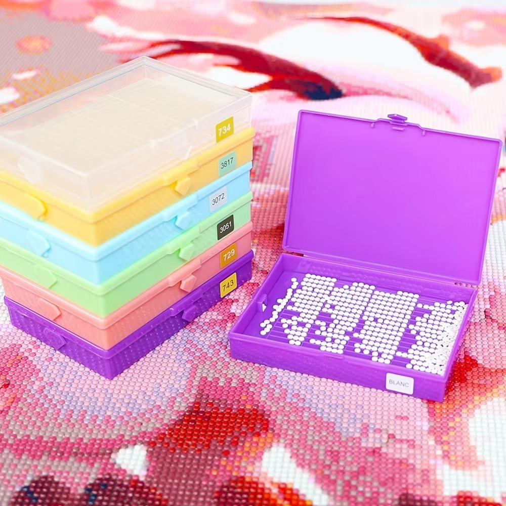 Embroidery Flip Top Diamond Painting Tray Diamond Painting Bead Sorting Trays for Nail Art